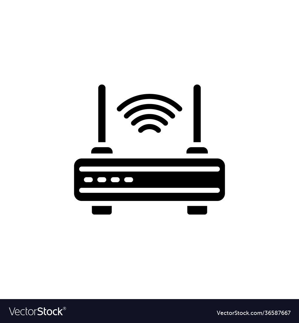 Wifi router icon in logotype