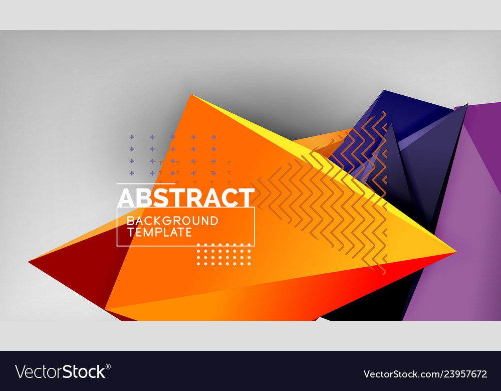 3d geometric triangular shapes abstract background Vector Image 3d geometric triangular shapes abstract background