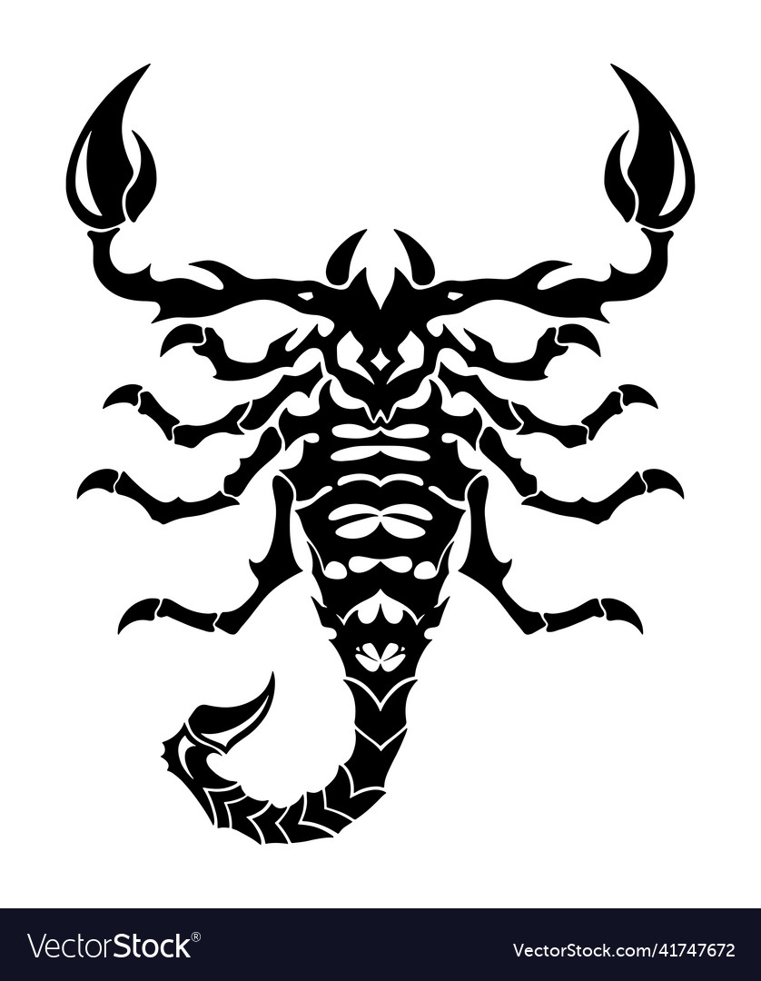 Abstract black scorpio Royalty Free Vector Image