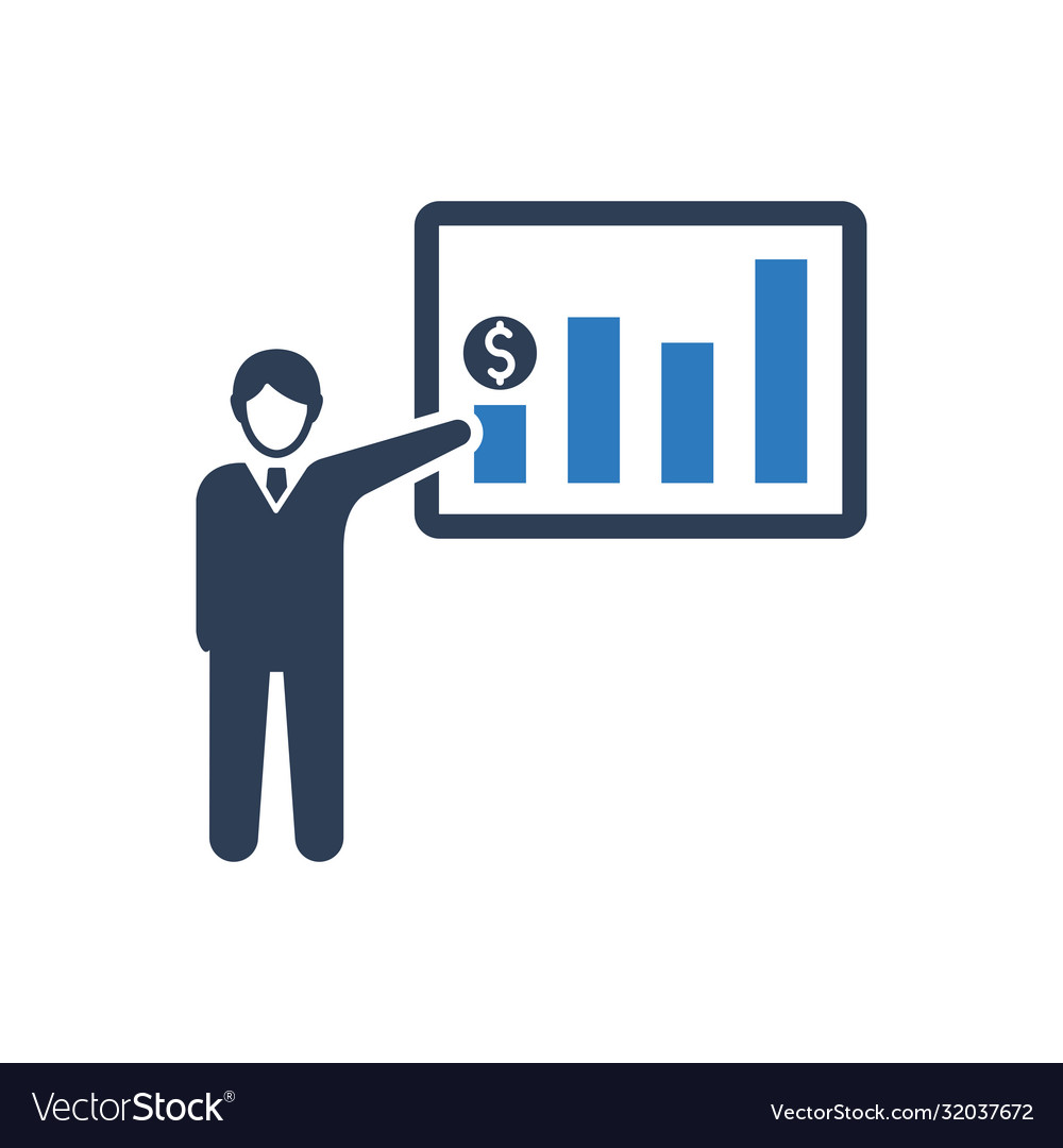 Business financial presentation icon