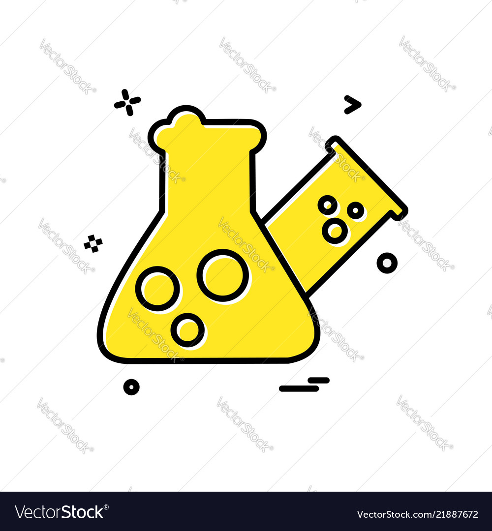 Flask icon design Vector Image Flask icon design