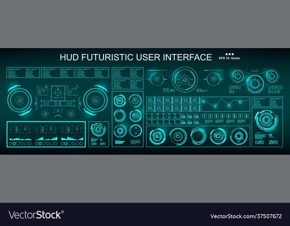 Futuristische grüne HUD Dashboard Interface