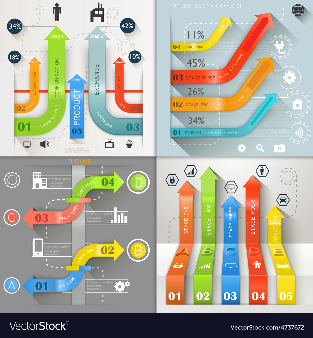 Infographic arrows business marketing