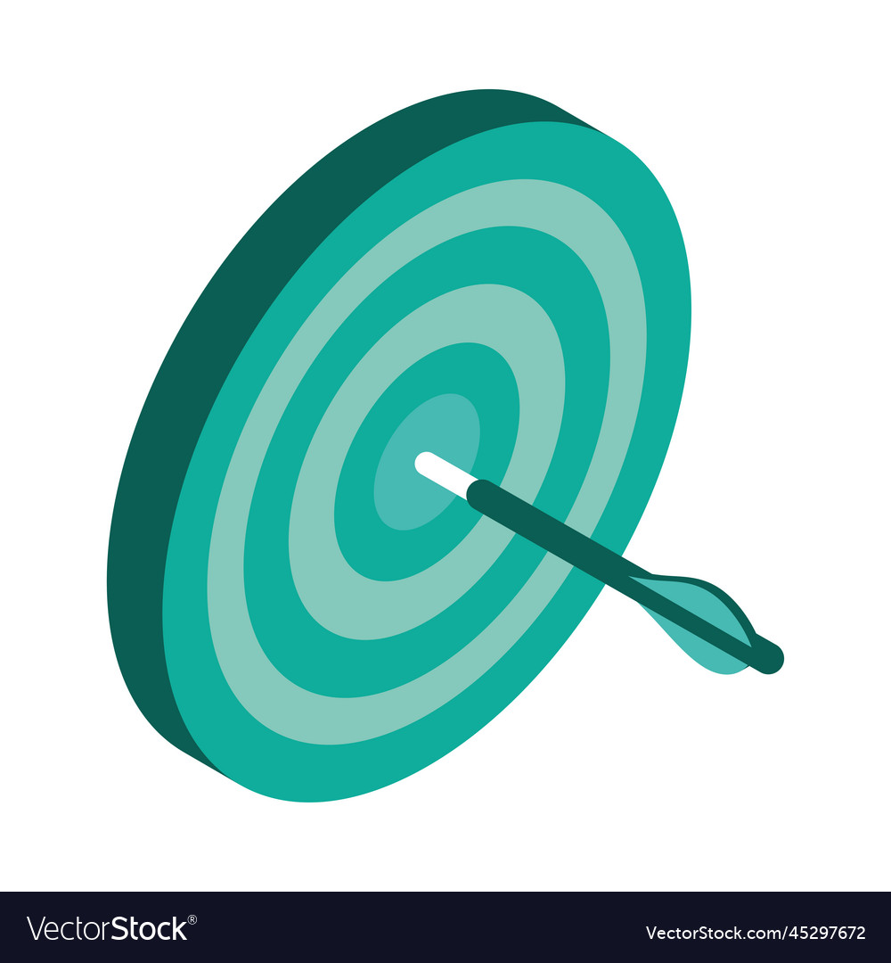 Isometric target with dart