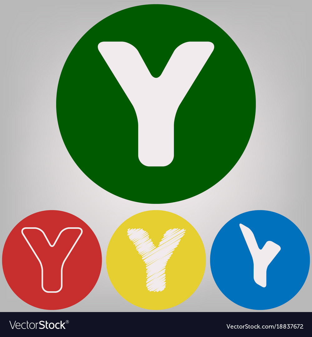 Letter y sign design template element 4