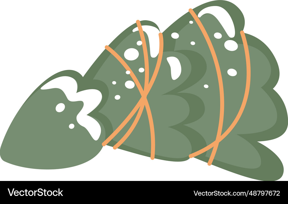 Lying christmas tree Royalty Free Vector Image