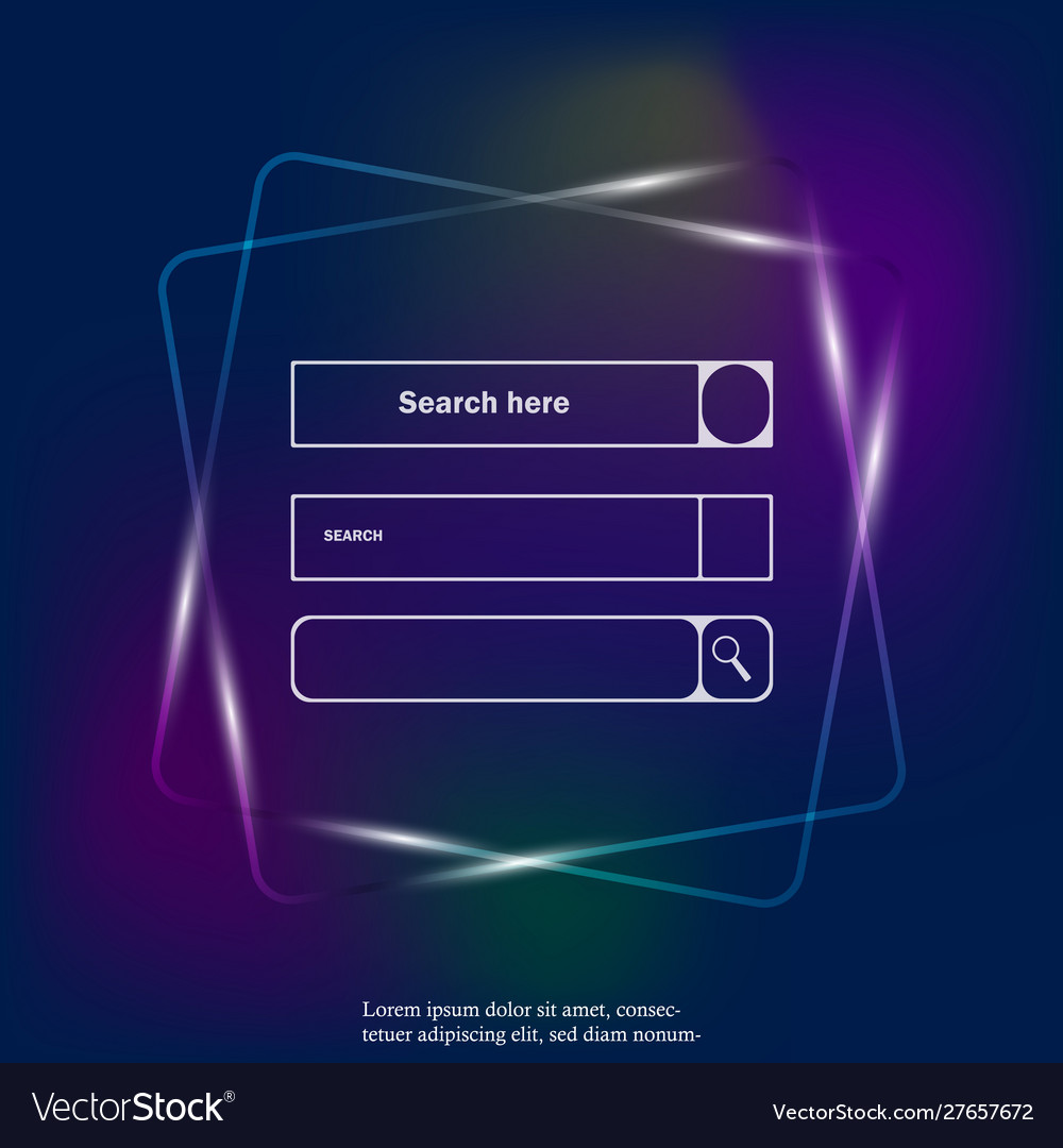 Set interface design elements with search bar