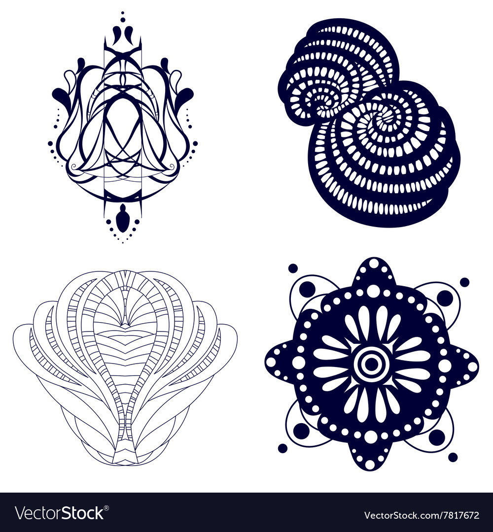 Setn with design elements