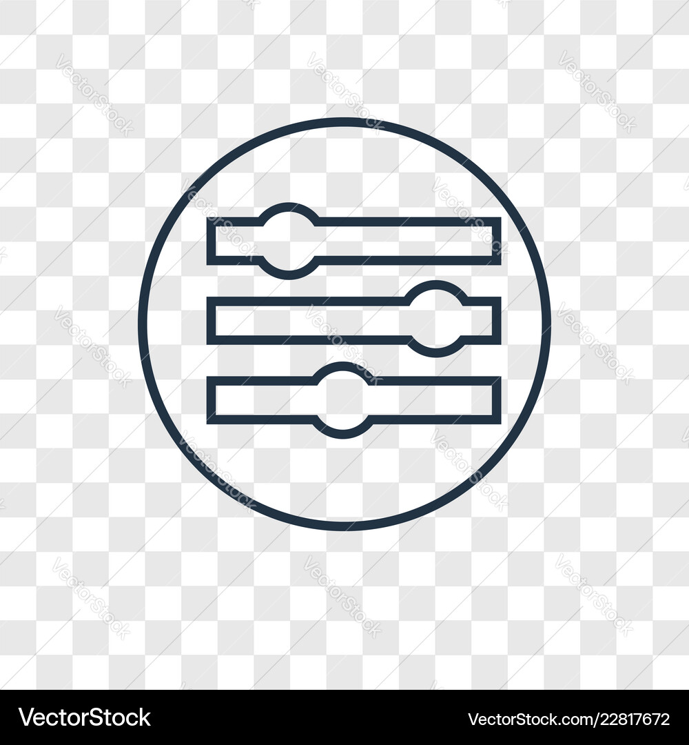 Settings concept linear icon isolated Royalty Free Vector