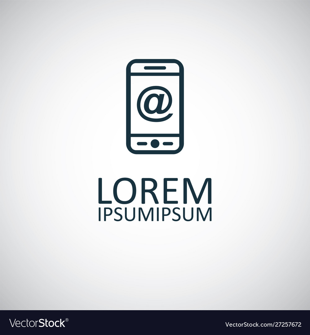Smartphone email symbol icon for web and ui