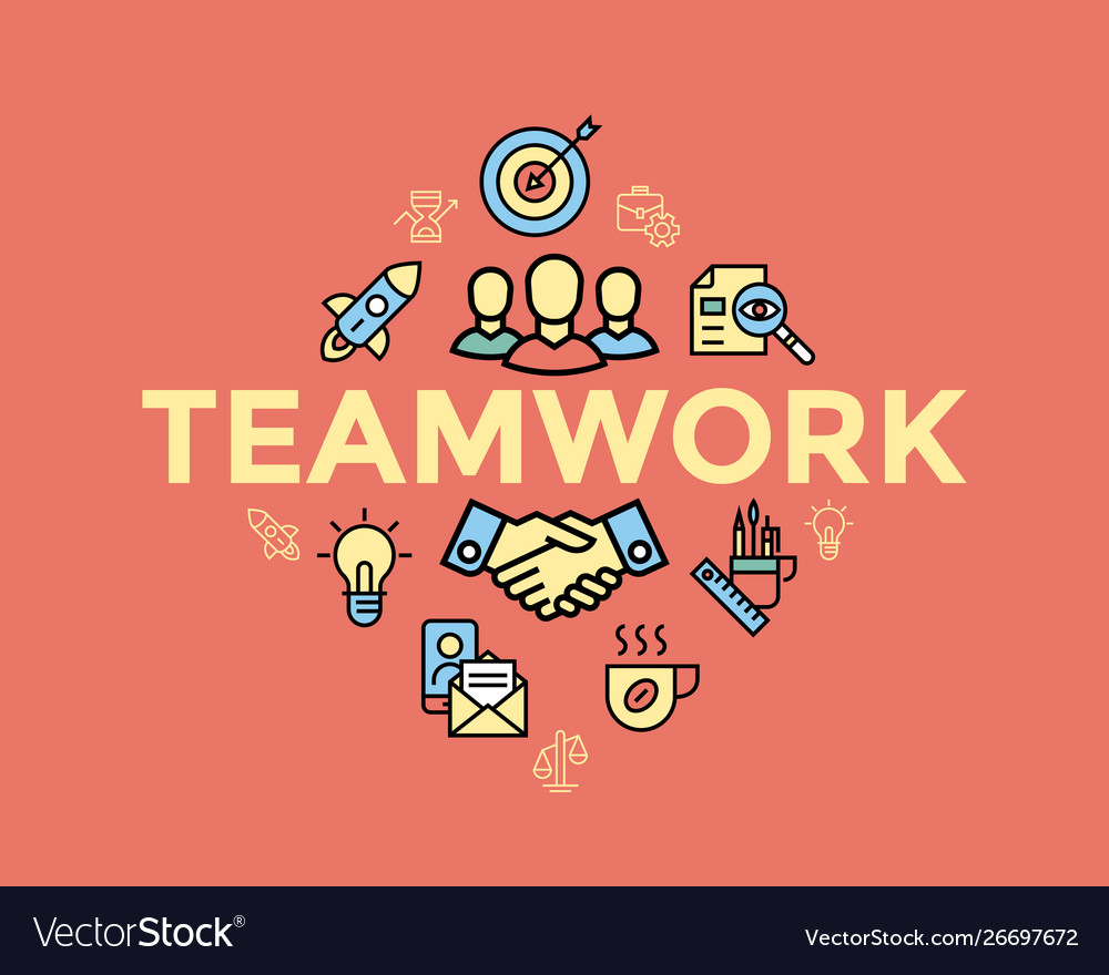 Team Work Start Up Business Background Royalty Free Vector