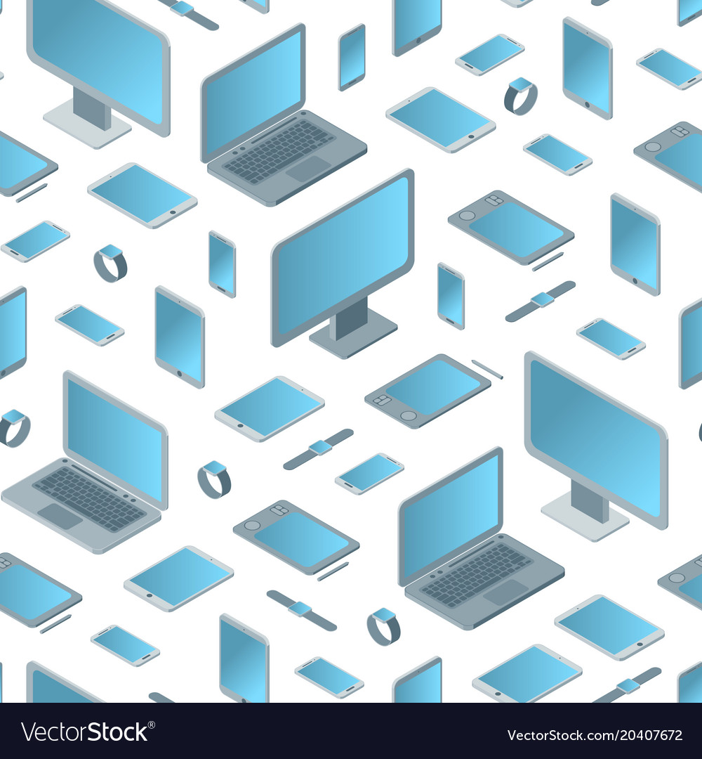 Technology devices seamless pattern background