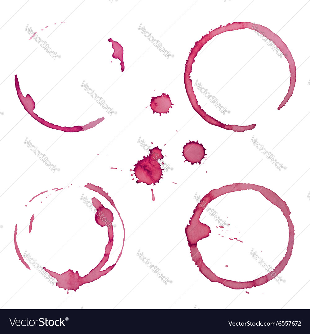 Wine stain rings set 1