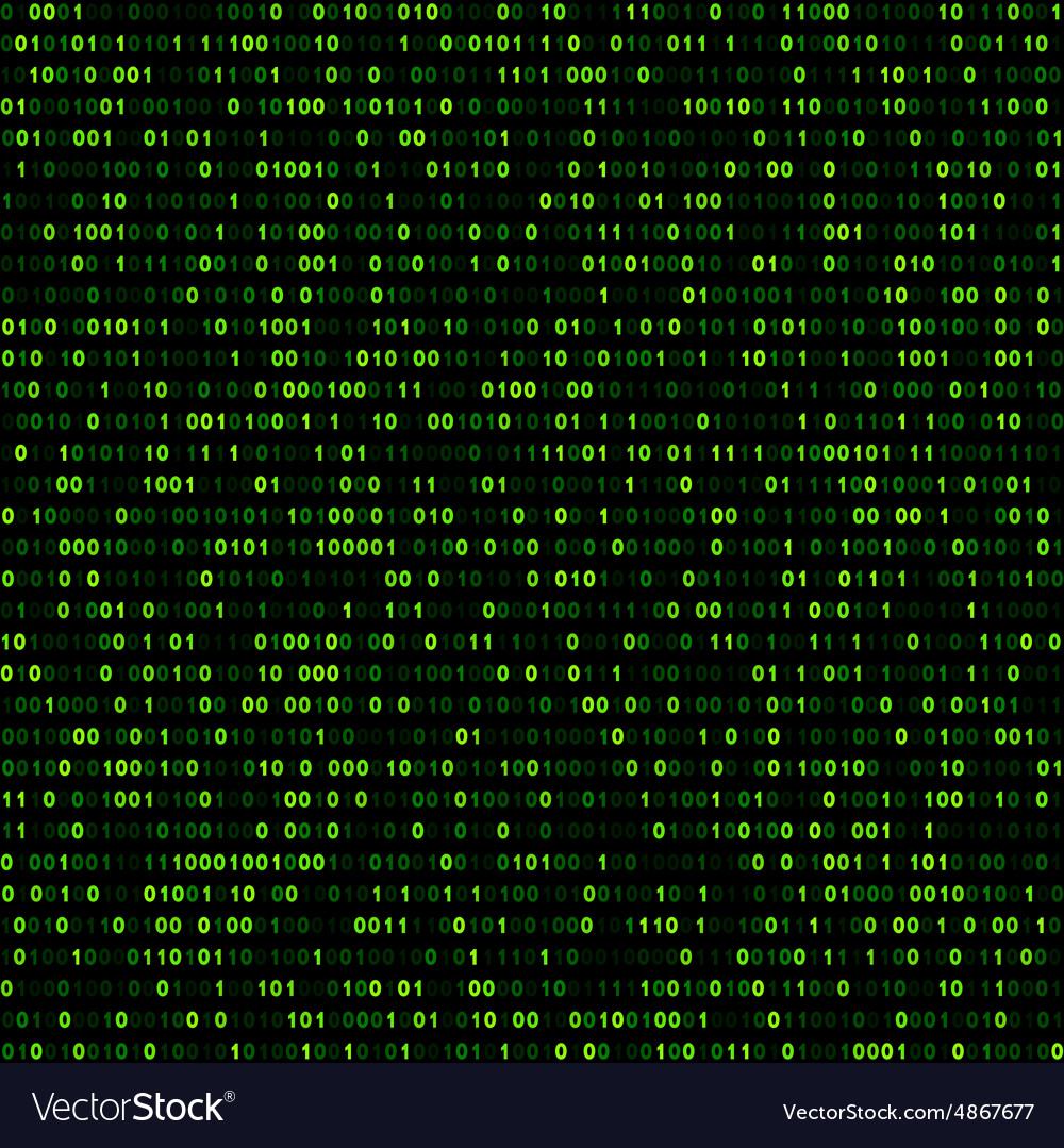 Binary background with green digits