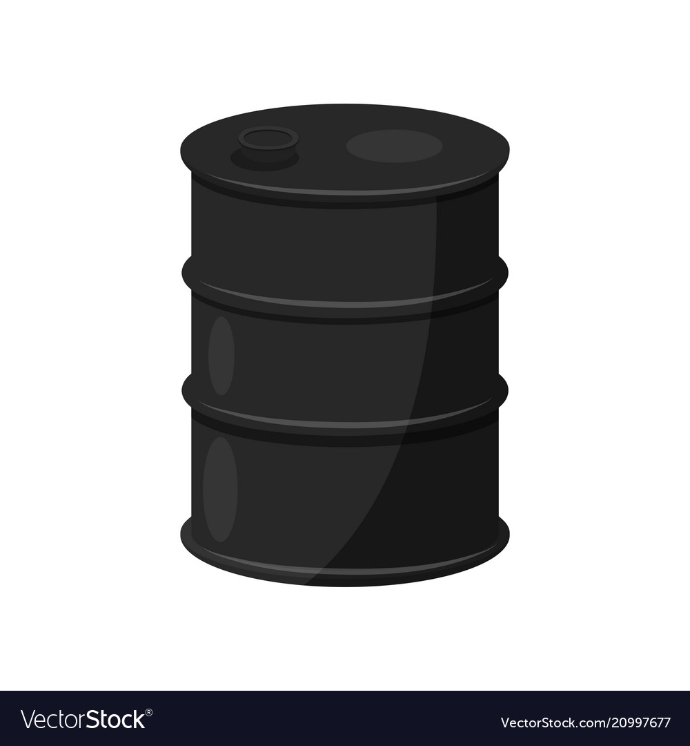 Flat icon of black barrel cylindrical