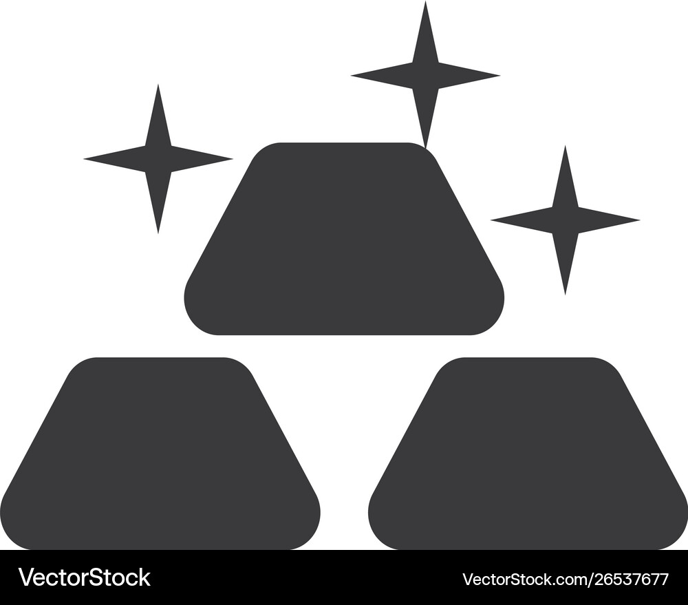 Gold ingots icon Royalty Free Vector Image - VectorStock