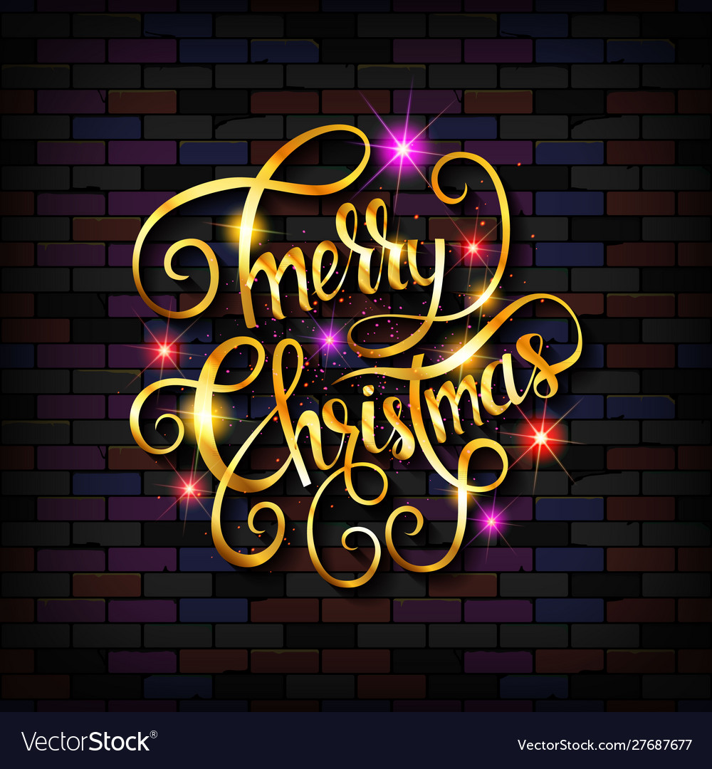 Merry christmas greeting card vector image Merry christmas greeting card
