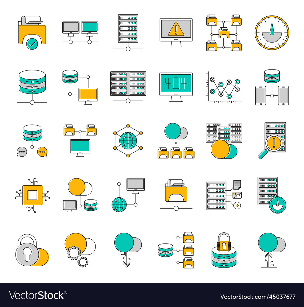 Network & Hosting Icons Set