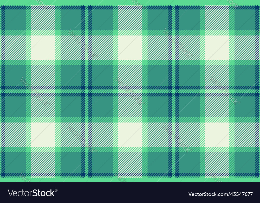 Plaid background check seamless pattern in green Vector Image