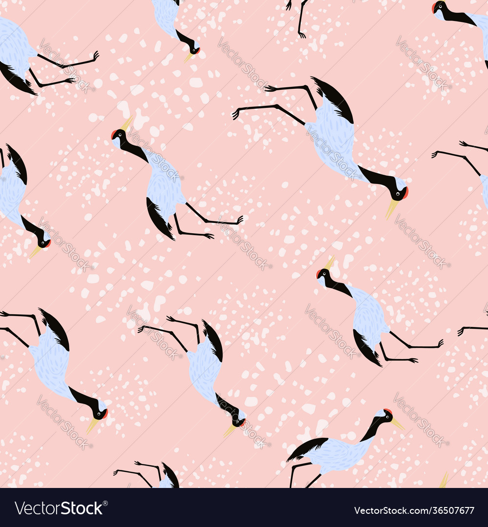 Scrapbook exotic zoo seamless pattern with random vector image Scrapbook exotic zoo seamless pattern with random