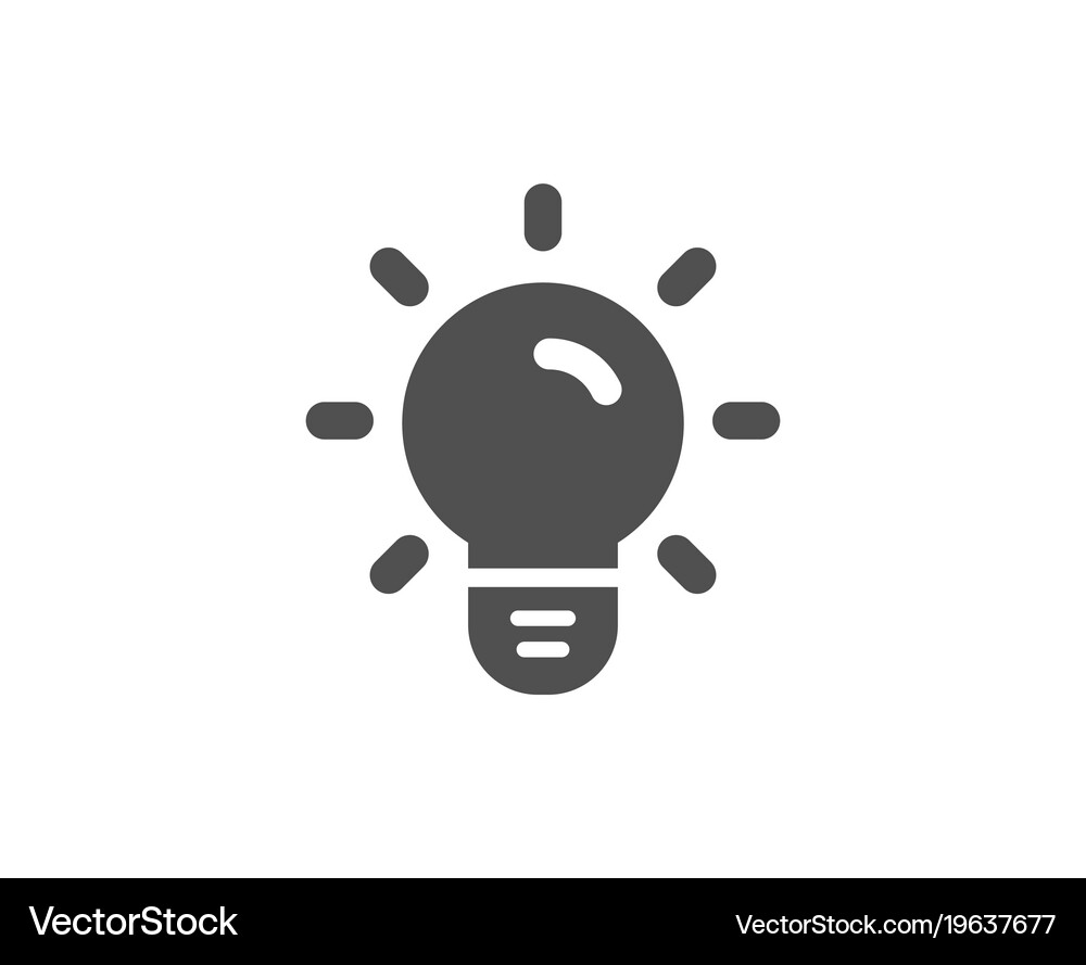 Simple Light Bulb Icon Royalty Free Vector Image