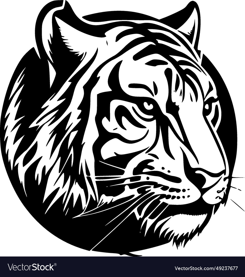 Tiger - minimalist and flat logo