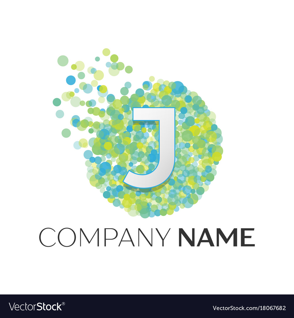 Abstract J Logo with Particle Effect