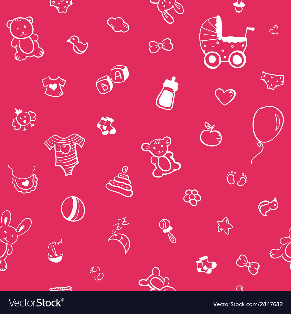 Baby seamless pattern Royalty Free Vector Image