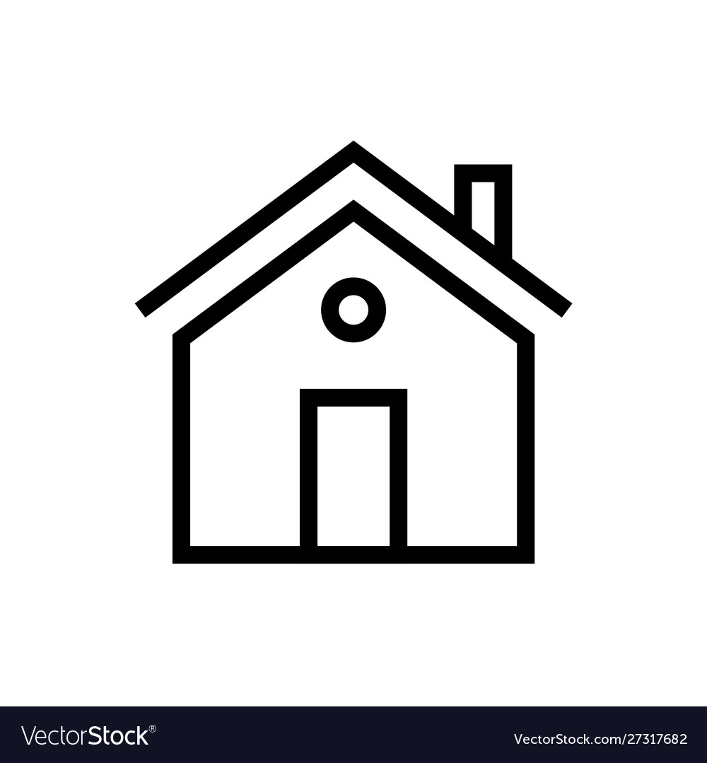 Building icon lined simple flat style Vector Image Building icon lined simple flat style