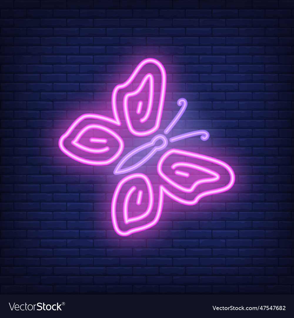 neon lights butterfly