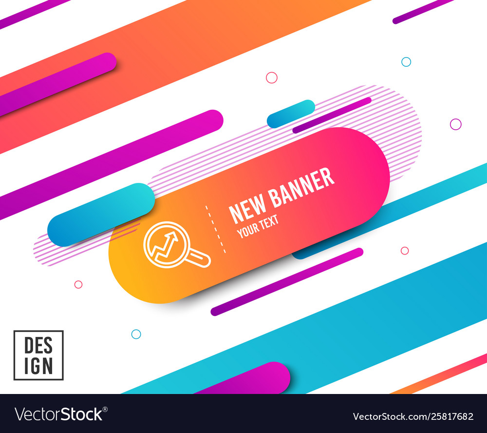 Chart line icon report graph sign in magnifier Vector Image Chart line icon report graph sign in magnifier