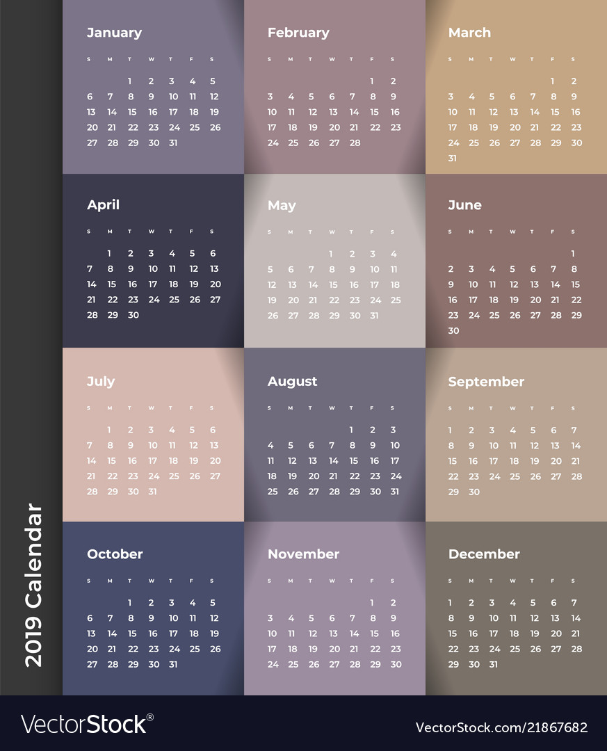 2019 calendar illustrator free download