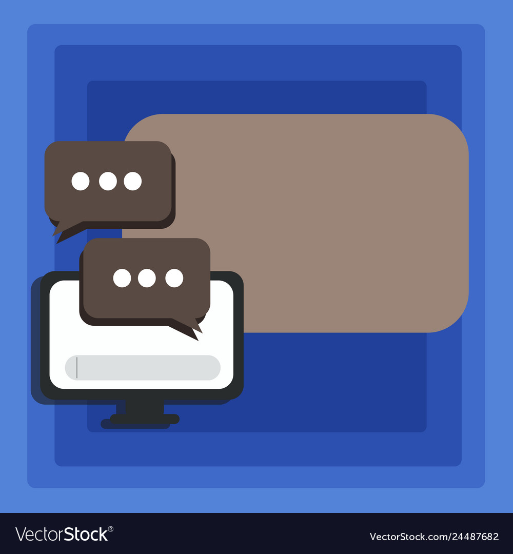 Desktop computer monitor screen with progress bar vector image Desktop computer monitor screen with progress bar