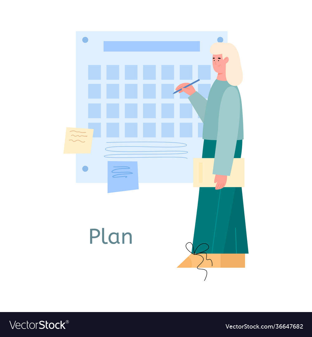 Devops with project manager planning work cartoon vector image Devops with project manager planning work cartoon