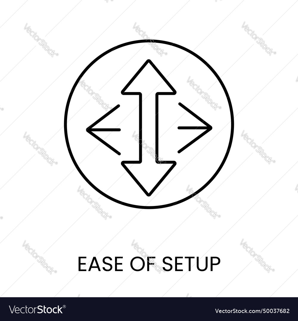 Easy to set up setup linear icon