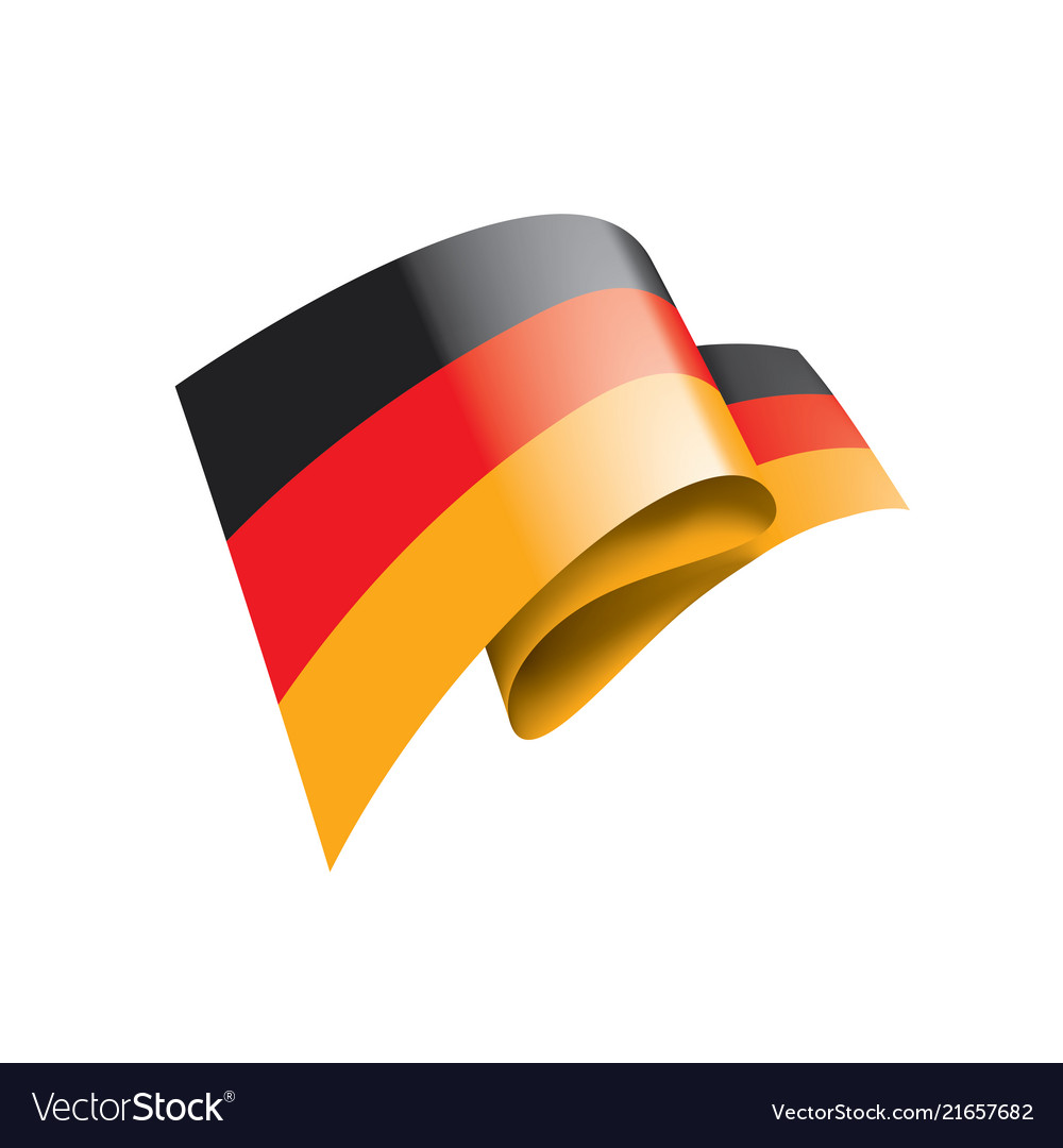 Germany flag on a white Royalty Free Vector Image