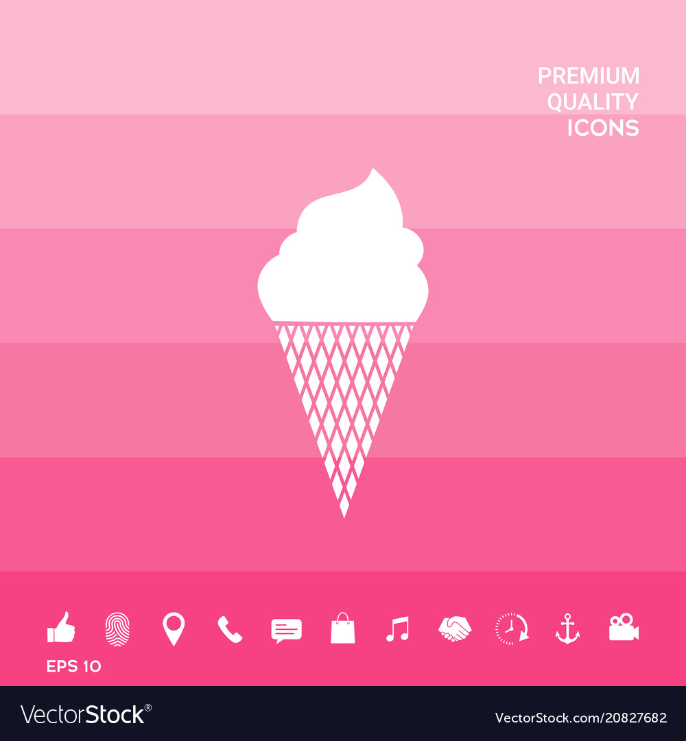 Ice cream symbol icon