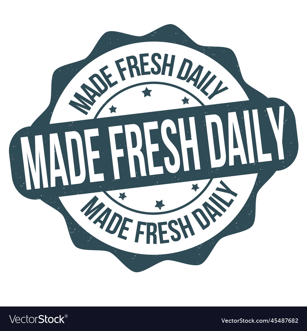 Made fresh daily grunge rubber stamp