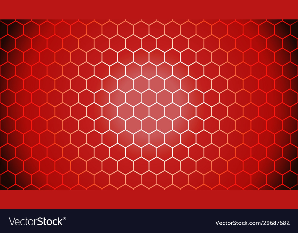 Red Gradient Hexagon Pattern