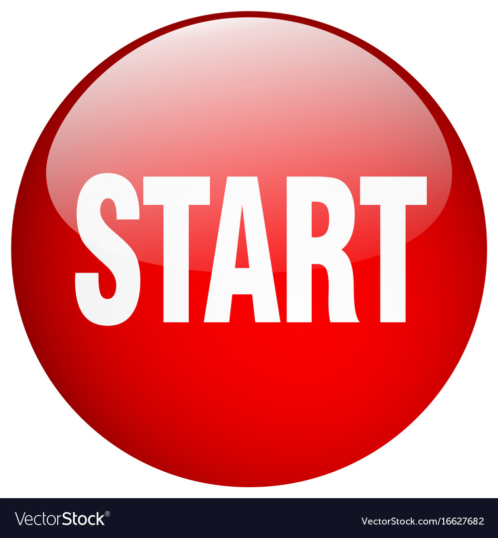 Red Start Button - Round Isolated