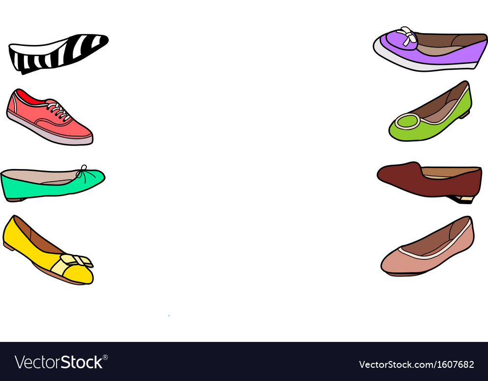 flat shoes vector