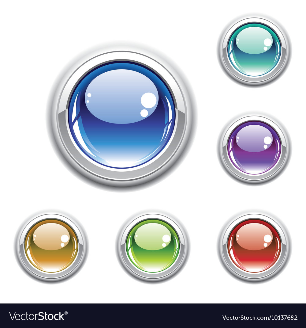 Set of glossy buttons Royalty Free Vector Image