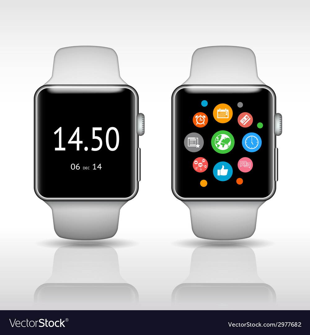 Smart watch Royalty Free Vector Image VectorStock