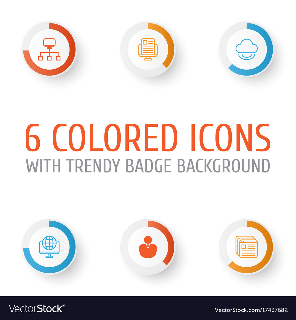 Web icons set collection of storage account