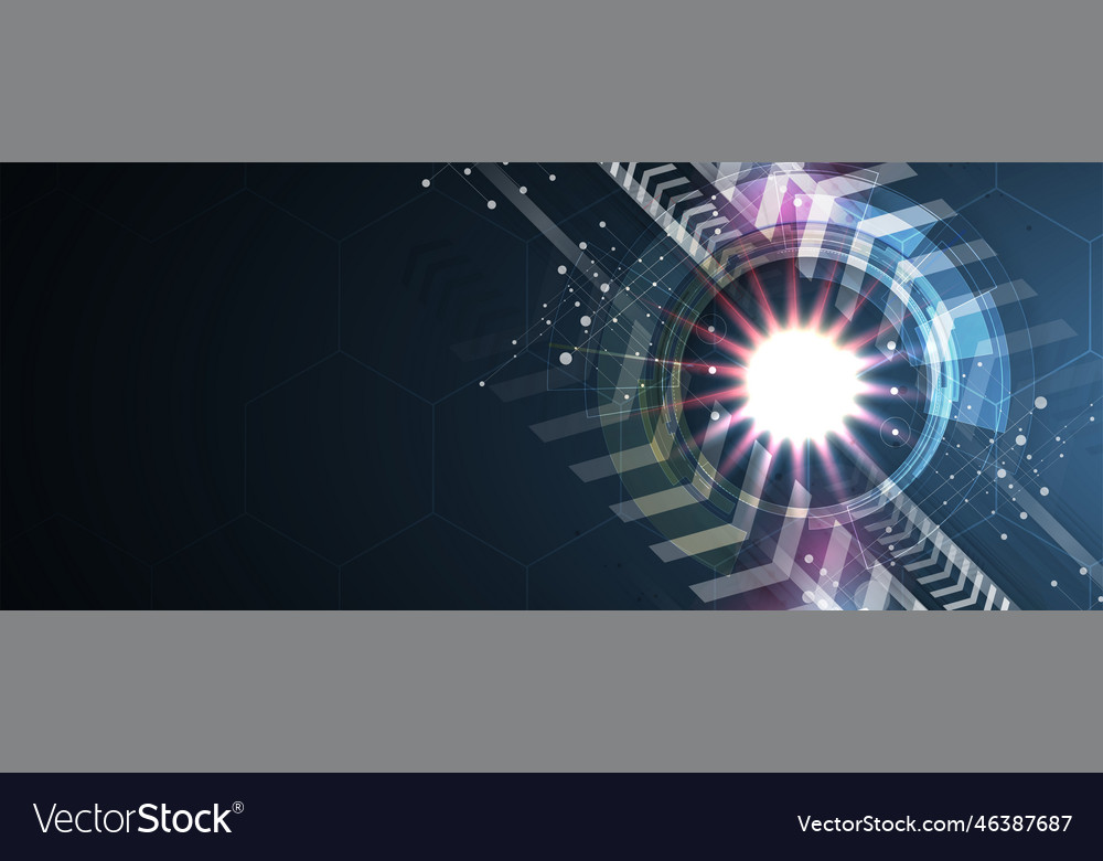 Artificial intelligence technology web background vector image Artificial intelligence technology web background