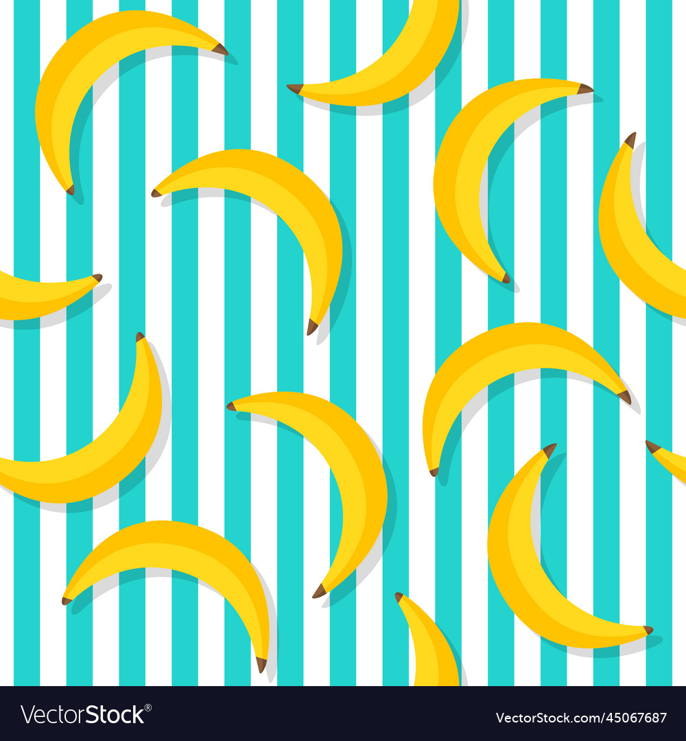 Banana repeat pattern vector image Banana repeat pattern