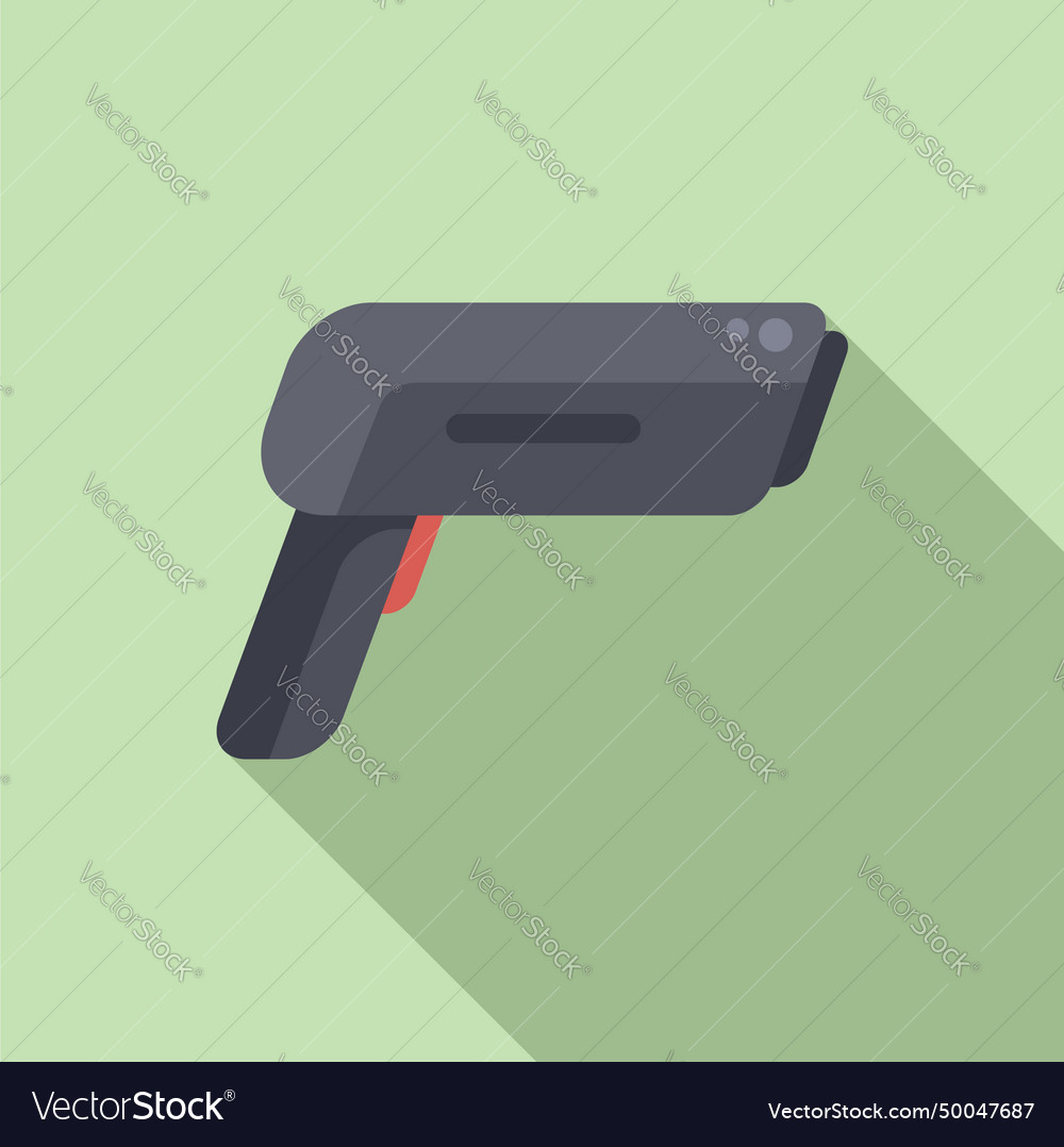 Bar code scanner icon flat scan smart Royalty Free Vector