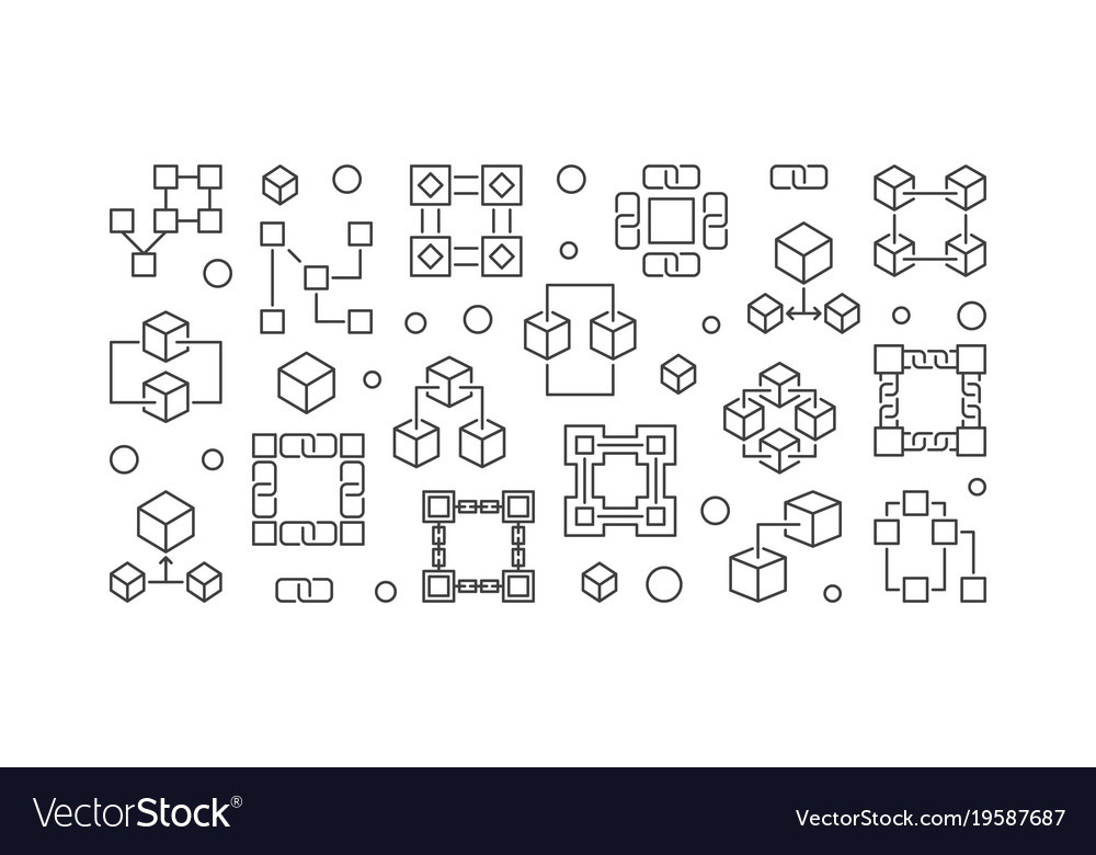 Blockkettentechnologie Banner Blockchain