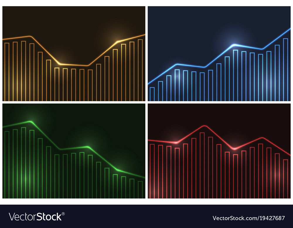 Business chart collection set of graphs data