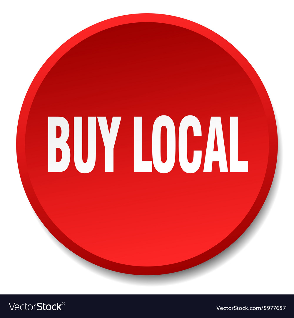 Buy local red round flat isolated push button